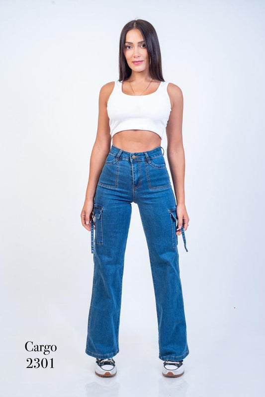 Cargo Jeans Blue Lazos